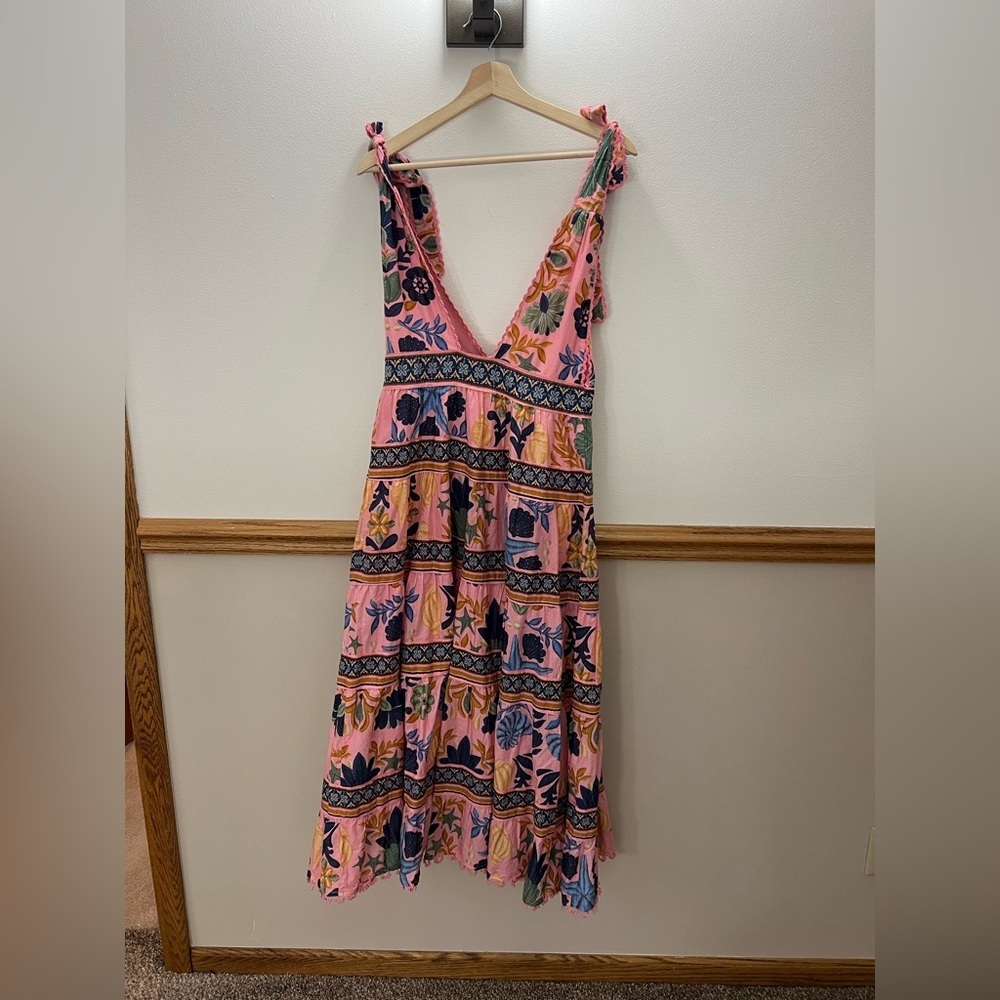 FARM Rio Pink and Blue Floral Midi Dress - Picture 6 of 11